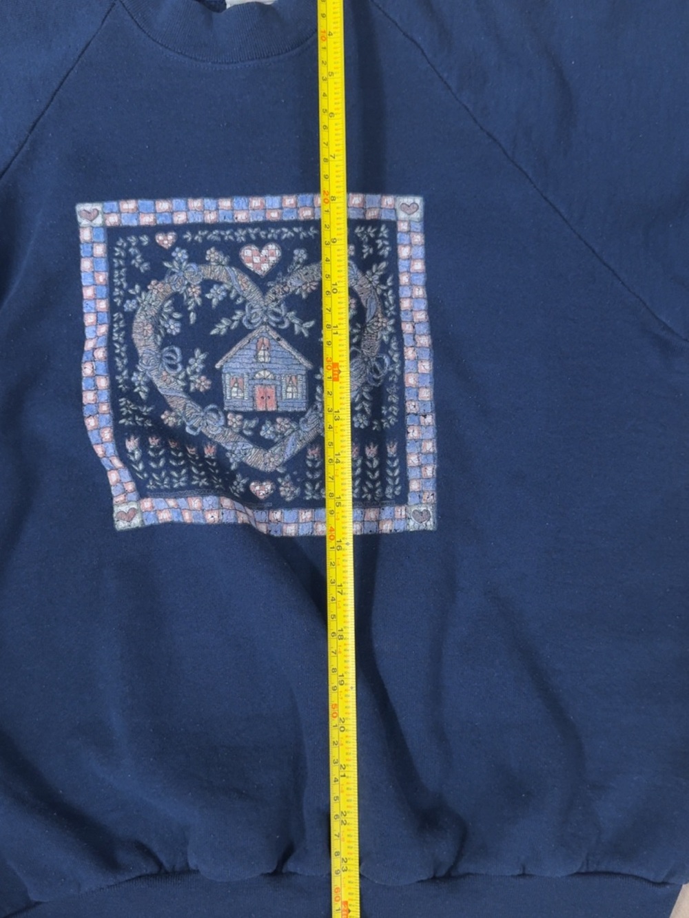 90βs COTTAGECORE GRANDMA SWEATSHIRT FRUIT OF THE LOOM - Picture 5 of 10